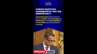 Avinash Ramtohul assermenté en tant que ministre des TI [upl. by Mcdonald]