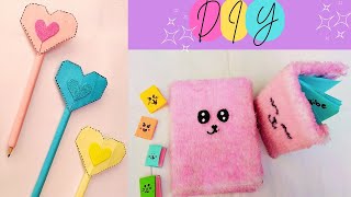 DIY cute stationery ideas folder organizer cat bookmark back to school craft cute craft [upl. by Hibben]