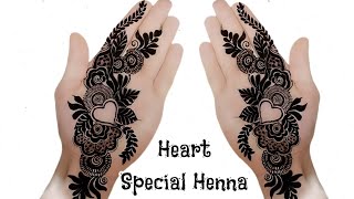 खूबसूरत मेहंदी डिज़ाइन सिर्फ 3 मिनट में GULF special HEART shape Mehndi Design for Beginners Hand [upl. by Nednerb]