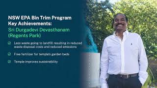 NSW EPA Bin Trim Program Sri Durgadevi Devasthanam Regents Park [upl. by Eugnimod]