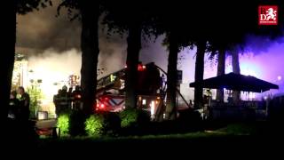 Brand bij café Dn Dijk in Ravenstein [upl. by Atilamrac]