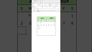 CREATE A CALENDAR in Excel  365 Subscribe amp share this video microexcel excel technology tech [upl. by Belva]