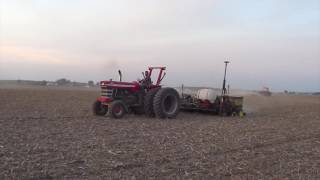 Planting Soybeans near Alvada Ohio Massey Ferguson Style [upl. by Asinet]