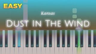 Kansas  Dust In The Wind  EASY Piano TUTORIAL by Piano Fun Play [upl. by Hashim]