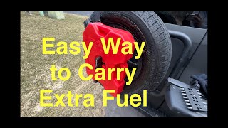 Rotopax Fuel Tank and Mount Unboxing and Use with Aluminess Tire Carrier [upl. by Edorej796]