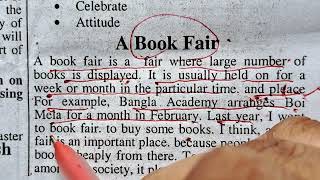 a book fair paragraph [upl. by Dnomder]