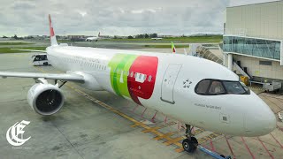 TRIP REPORT  TAP Air Portugal A321Neo LR  New York Newark  Lisbon Portela Premium Economy [upl. by Neliak]