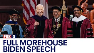 President Biden Morehouse commencement speech  FOX 5 News [upl. by Atekihc]