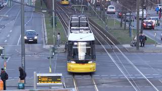 Straßenbahn 12 Stahlheimer Brücke M4 Greifswalder Berlin 4K [upl. by Imaon]