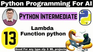 Lambda Functions in Python Essential Tools for NLP and Machine Learning  Python Programming For AI [upl. by Jadda]