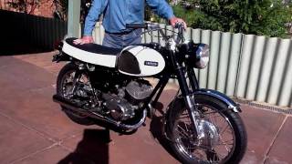 1966 YAMAHA YDS3 1ST RUN AFTER COMPLETE ENGINE REBUILD [upl. by Tillo]