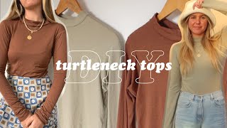 DIY  Turtleneck Tops  Self Drafting Process [upl. by Nonnarb]