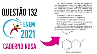 ENEM 2021  Um técnico analisou um lote de analgésicos que supostamente estava fora das [upl. by Nnaeirelav]