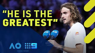 Tsitsipas’ touching message to champion Djokovic  AO Men’s Final 2023  Wide World of Sports [upl. by Ennaer]