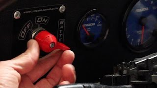 Battery Cutoff Switch Installation and Battery Relocation in 1985 Mazda RX7 [upl. by Hank]