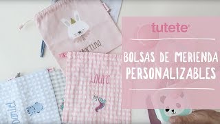 Bolsas de Merienda Personalizables  Vuelta al Cole Tutete [upl. by Ylrebmik812]