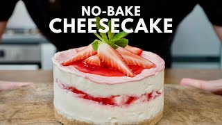 How To Make Strawberry Cheesecake No Bake No Gelatine [upl. by Polad]