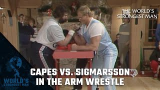 The World’s Strongest Man Classics Capes vs Sigmarsson in the Arm Wrestle 1984 The King is Dead [upl. by Bessy]