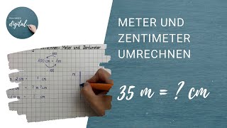 Längen umrechnen Meter und Zentimeter inkl Arbeitsblatt [upl. by Mickelson]