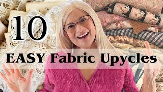 10 DIY Ideas for Repurposing Vintage Fabric Remnants No Sew Fabric Projects [upl. by Rab]