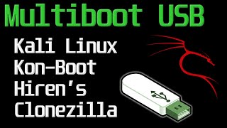 Multiboot USB  Kali Linux Kon Boot Hirens Boot CD [upl. by Leschen]