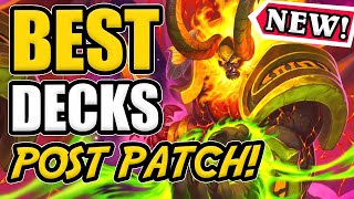 ✅TOP quotNewquot BEST Hearthstone Decks  Post Patch [upl. by Elsbeth328]