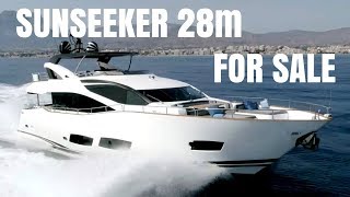 Sunseeker 28m Yacht For Sale  Walk Through Video [upl. by Nylekoorb]