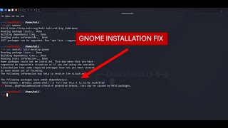 How to Fix GNOME Installation Errors on Kali Linux [upl. by Lette]