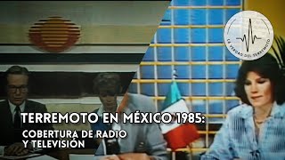 Sismo 19 de Septiembre 1985 en la radio y televisión  Coberturas del terremoto [upl. by Kurman]