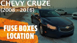 Chevrolet Cruze  FUSE BOXES LOCATION 2008  2016 [upl. by Strickland21]