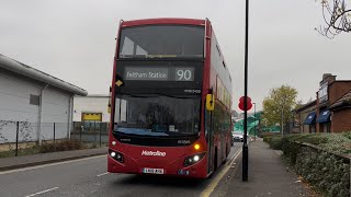 FRV London Bus Route 90 Feltham Leisure West  Northolt Station VMH2450 LK18AHA MCV EvoSeti [upl. by Sev]