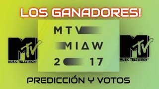 MTV MIAW 2017 LOS GANADORES  PREDICCIÓN Y VOTOS [upl. by Ulu]