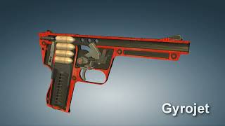 MBA Gyrojet pistol How it works  3dGun [upl. by Deryl]