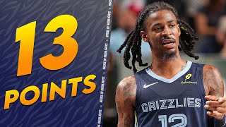 Ja Morant left the game early with 13 Points against Dallas [upl. by Aldredge]