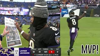 Lamar Jackson SECURES MVP w JACKSON 5 🔥 Ravens vs Dolphins 2023 Highlights [upl. by Enomrej]