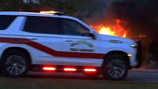 OLDWICK NEW JERSEY ROUTE 78 TRUCK FIRE 101224 HEAVY FIRE SPREADS TO BRUSH AND TREES [upl. by Luhem]