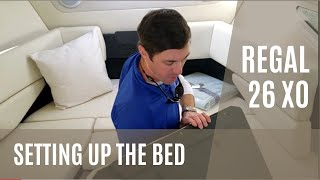 Regal 26 XO Berth Bed Set Up and Measurements  Small Cabin Cruiser [upl. by Leihcey]