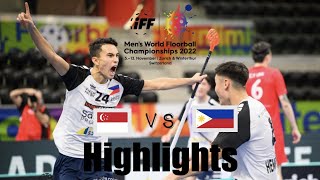 Singapore vs Philippines  World Floorball Championships 2022  full highlights [upl. by Ahsya991]