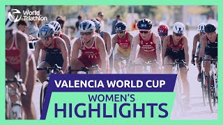 Race Highlights  2024 VALENCIA WORLD TRIATHLON CUP  Women [upl. by Garold]