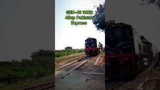 45up Pakistan ExpressSpeedy Pass Through 🚂🚃🚃🚃💨 foryou pakrailwayvlog ytshortsvideo ytviral [upl. by Carilla]