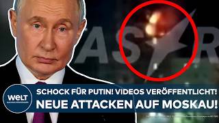 UKRAINEKRIEG Schock für Wladimir Putin Videos veröffentlicht Neue Attacken auf Moskau [upl. by Elleivad]