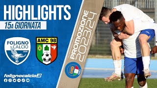 📺 Foligno Calcio  AMC 98 Highlights Promozione  Girone B  15a Giornata [upl. by Minna93]