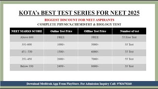 Kotas Best Test Series For NEET 2025 motivation viralvideo physicsexam djsir [upl. by Andi]