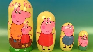 Peppa Pig Poupées Gigognes Russes Oeufs Surprise Nesting Dolls Hello Kitty ViceVersa [upl. by Lynnett751]