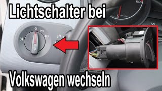 Lichtschalter beim VW Golf  Polo Seat Skoda Audi ausbauen wechseln amp einbauen Anleitung [upl. by Mcmillan]