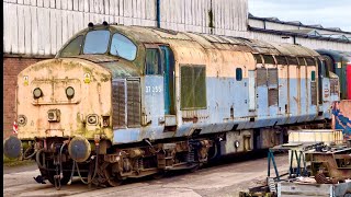 37255 47270 86259 A BATTERED Mk2 Coach amp Lots More at Burton Wetmore Sdgs Plus Freight 151223 [upl. by Annazor]