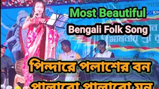 পিন্দারে পলাশের বন পালাবো পালাবো মন  Pindare Polasher Bon  Folk Song [upl. by Ellocin]