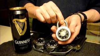 Lock Picking Tutorial Of Home Made Padlock Shims VERY EASY [upl. by Adnoek80]