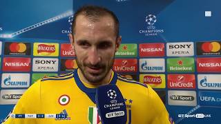 Emotional Giorgio Chiellini dedicates Juventus victory to Davide Astori [upl. by Yaluz]