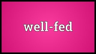 Wellfed Meaning [upl. by Deys395]